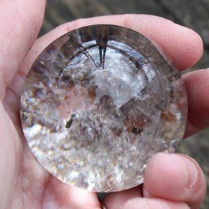 Lodolite Sphere (Garden Quartz)